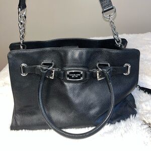 Michael Kors black leather handbag